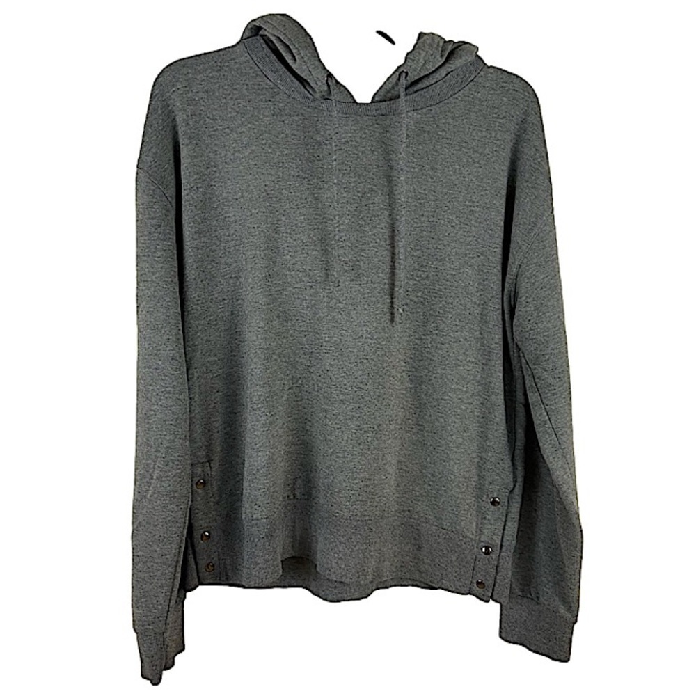 Banana Republic Factory Gray Hoodie with Snaps at the Bottom Women’s Size Medium